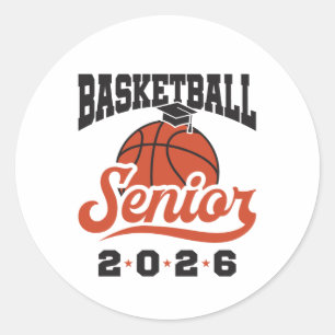 Sticker Rond Basketball Senior 2026