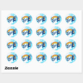 Sticker Rond basketball. summersetz. (Feuille)