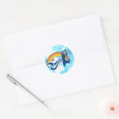 Sticker Rond basketball. summersetz. (Enveloppe)
