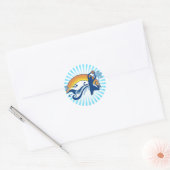 Sticker Rond basketball. summersetz. (Enveloppe)