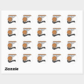 Sticker Rond basketball swoosh (Feuille)