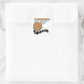 Sticker Rond basketball swoosh (Sac)