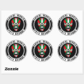 Sticker Rond Basque skull (Feuille)