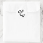 Sticker Rond Basse de Smallmouthed (Sac)