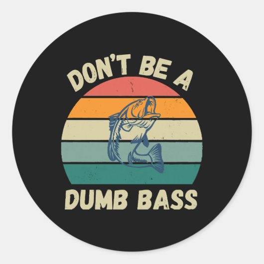 Sticker Rond Basse Imbécile (Devant)