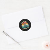 Sticker Rond Basse Imbécile (Enveloppe)