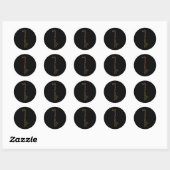 Sticker Rond Basse Marching Basse Clarinet Appareils (Feuille)