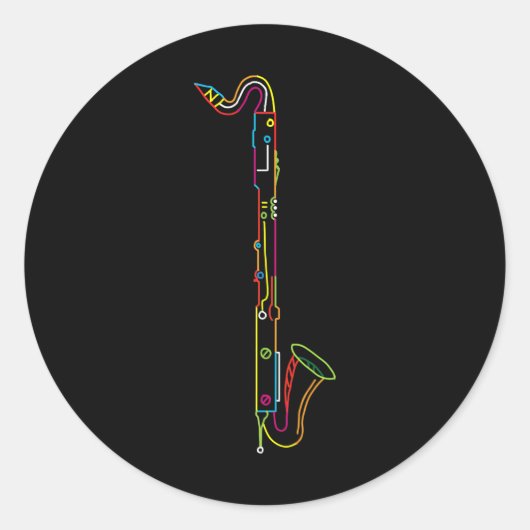 Sticker Rond Basse Marching Basse Clarinet Appareils (Devant)