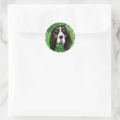 Sticker Rond Basset Hound (Sac)