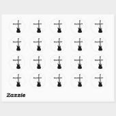 Sticker Rond Bassiste (Feuille)