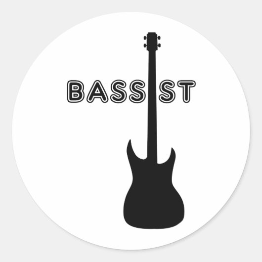 Sticker Rond Bassiste (Devant)