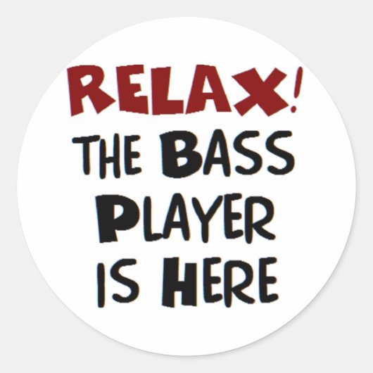 Sticker Rond bassiste ici (Devant)