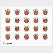 Sticker Rond Bassketball Funny Basketball Musique Pun (Feuille)