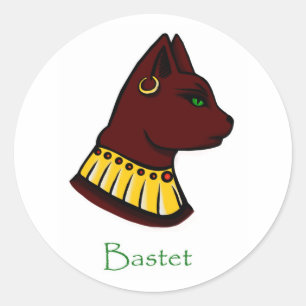 Sticker Rond Bastet - déesse égyptienne