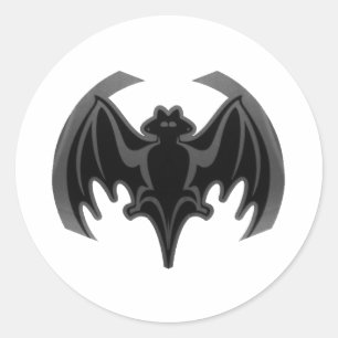 Sticker Rond Bat Black Inv Le MUSÉE Zazzle Cadeaux