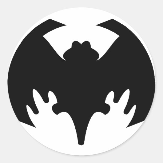 Sticker Rond Bat Black Le MUSÉE Zazzle Cadeaux (Devant)