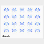 Sticker Rond Bat Blue Inv Le MUSÉE Zazzle Cadeaux (Feuille)