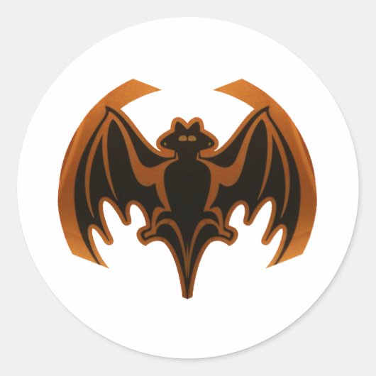 Sticker Rond Bat Brown Le MUSÉE Zazzle Cadfts (Devant)