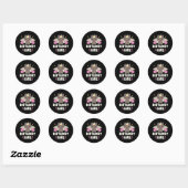 Sticker Rond Bat-chat fille d'anniversaire mignonne (Feuille)