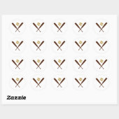 Sticker Rond Bat de baseball (Feuille)