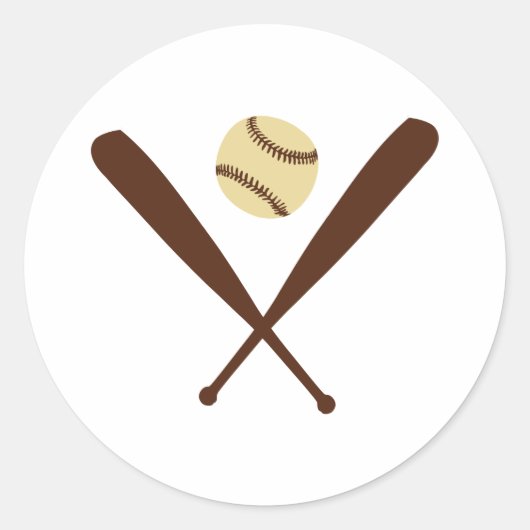 Sticker Rond Bat de baseball (Devant)