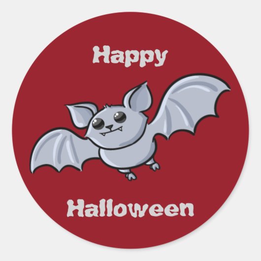 Sticker Rond Bat d'Halloween (Devant)