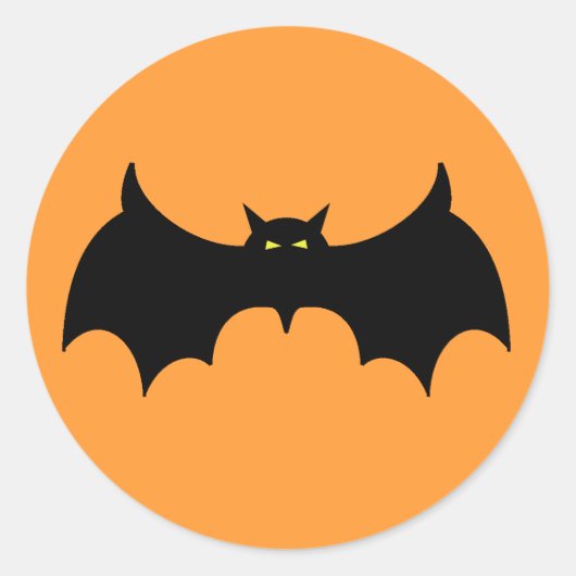 Sticker Rond Bat d'Halloween (Devant)
