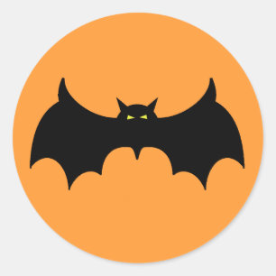 Sticker Rond Bat d'Halloween