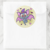 Sticker Rond Bat d'Halloween mignonne (Sac)