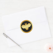 STICKER ROND BAT D'OR (Enveloppe)