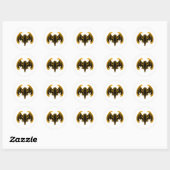 Sticker Rond Bat Gold Le MUSÉE Zazzle Cadeaux (Feuille)