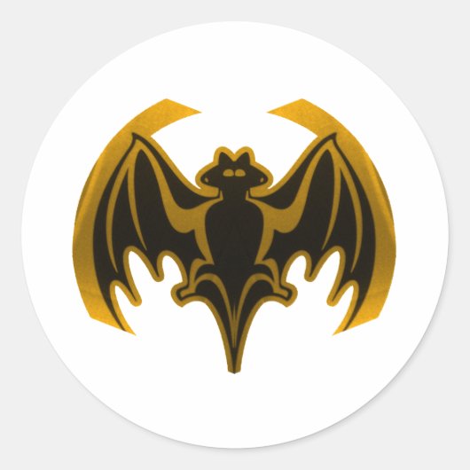 Sticker Rond Bat Gold Le MUSÉE Zazzle Cadeaux (Devant)