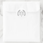 Sticker Rond Bat Gray Inv Le MUSÉE Zazzle Cadeaux (Sac)