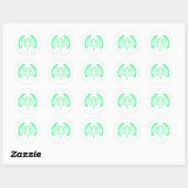 Sticker Rond Bat Green Inv Le MUSÉE Zazzle Cadeaux (Feuille)