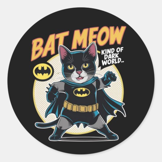 Sticker Rond BAT Meow (Devant)