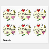 Sticker Rond Bat mitzvah (Feuille)