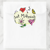 Sticker Rond Bat mitzvah (Sac)