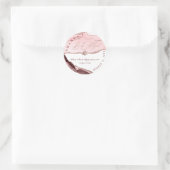 Sticker Rond Bat mitzvah, Aquarelle Brouille Bourgogne Agate (Sac)