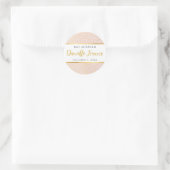 Sticker Rond Bat mitzvah mignon blush or rose pois (Sac)