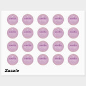 Sticker Rond BAT MITZVAH moderne rustique d'or confetti violet (Feuille)