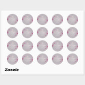 Sticker Rond Bat mitzvah PixDezines, Fleurs de cerisiers (Feuille)