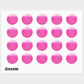 Sticker Rond Bat mitzvah rose chaud Glam (Feuille)