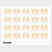 Sticker Rond Bat Orange Inv Le MUSÉE Zazzle Cadeaux (Feuille)