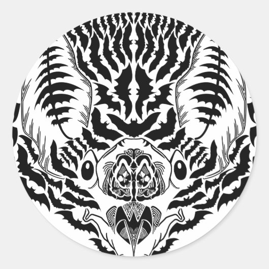 Sticker Rond Bat Spirit Animal (Devant)