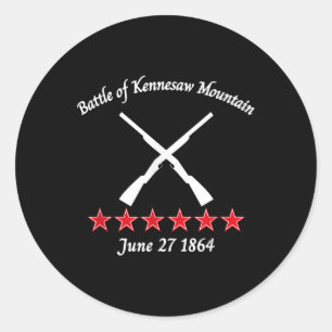 Sticker Rond Bataille De Kennesaw Mountain Georgia Civil Batt