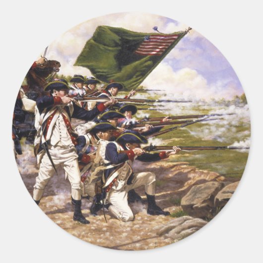 Sticker Rond Bataille de Long Island par Domenick D'Andrea (Devant)