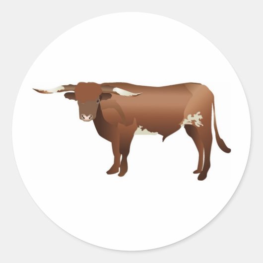 Sticker Rond Bataille de Longhorn (Devant)