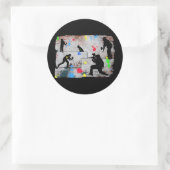 Sticker Rond Bataille de Peinture (Sac)