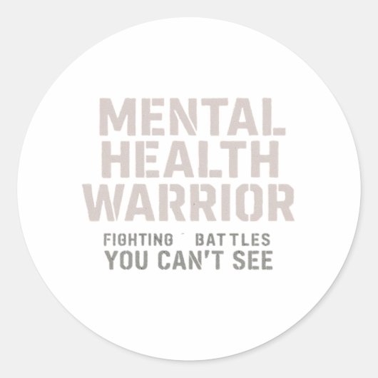 Sticker Rond Batailles invisibles, Force intérieure (Devant)