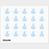 Sticker Rond Bateau (Feuille)